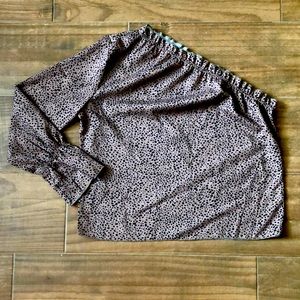 Cheetah print off the shoulder top